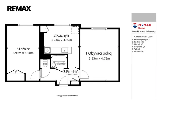 Prodej bytu 2+1, Sokolov, Hornická, 52 m2