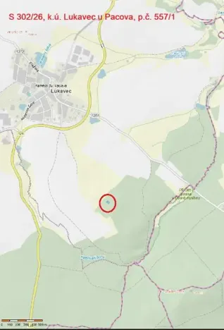 Prodej lesa, Lukavec, 978 m2