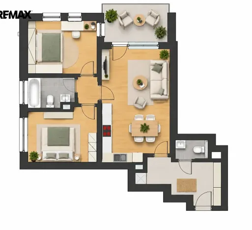 Pronájem bytu 3+kk, Praha - Dolní Chabry, U Traktorky, 77 m2