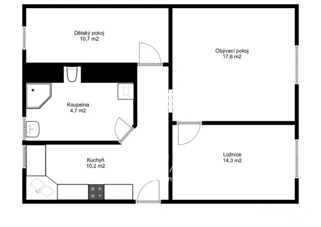 Prodej bytu 3+1, Pardubice, Sezemická, 58 m2