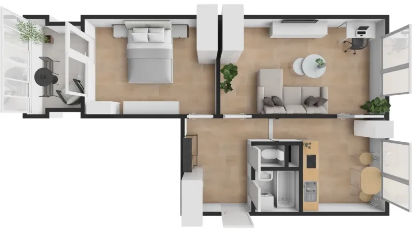 Prodej bytu 2+1, Milovice - Mladá, Průběžná, 65 m2