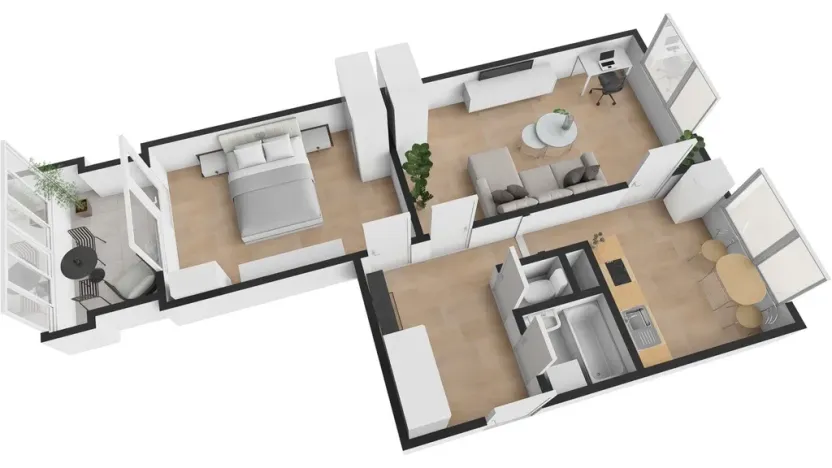 Prodej bytu 2+1, Milovice - Mladá, Průběžná, 65 m2