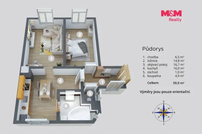 Prodej bytu 2+1, Děčín - Děčín VI-Letná, Ruská, 64 m2