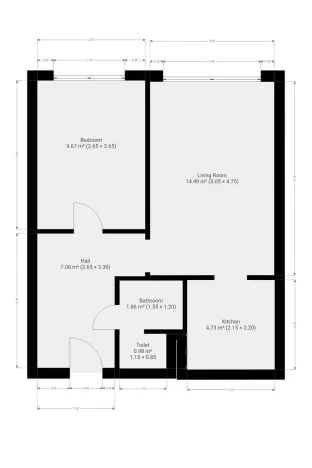 Pronájem bytu 2+kk, Praha - Prosek, Zárybská, 41 m2