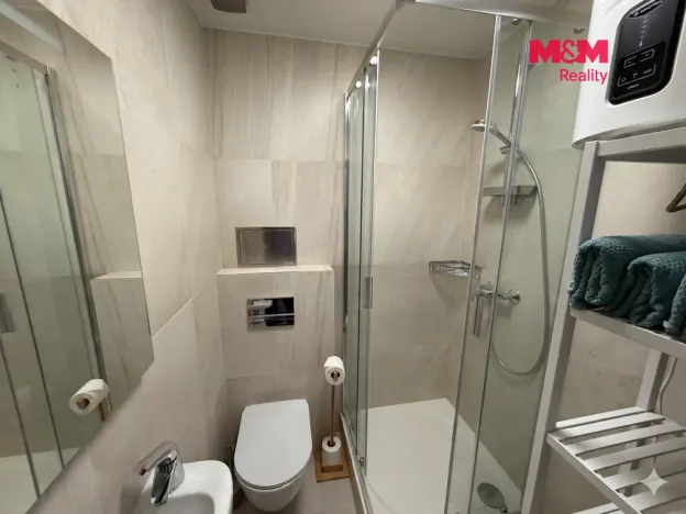 Pronájem bytu 1+kk, Líšnice, Spálený Mlýn, 27 m2