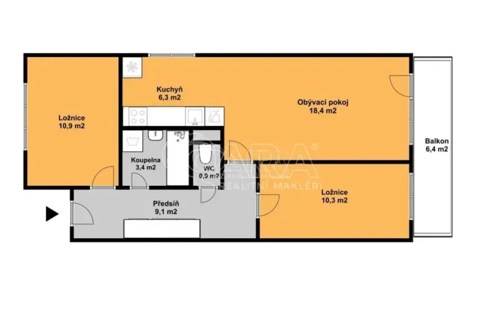 Pronájem bytu 3+kk, Praha - Hradčany, Milady Horákové, 63 m2