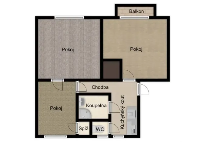 Prodej bytu 3+kk, Příbram - Příbram VII, Kremnická, 54 m2