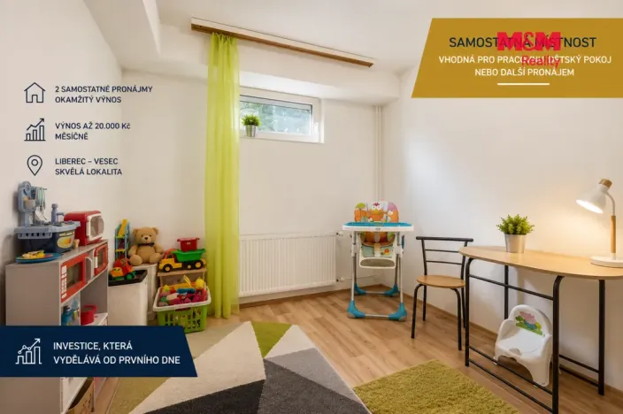 Prodej bytu 2+kk, Liberec - Liberec XXV-Vesec, Česká, 82 m2