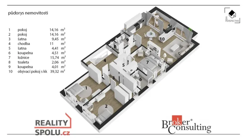 Pronájem bytu 4+kk, Hradec Králové - Nový Hradec Králové, Buková, 149 m2