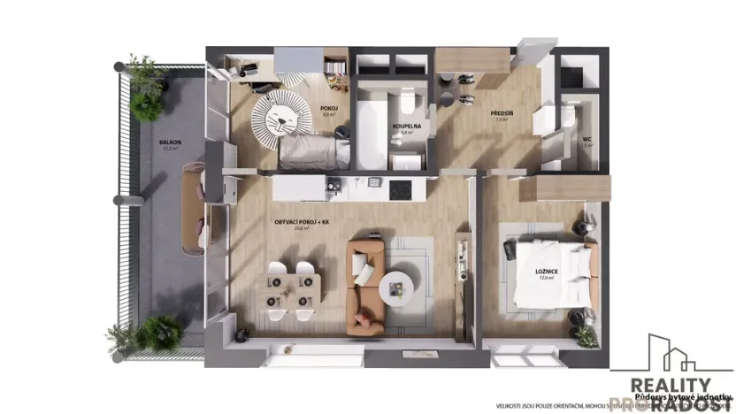 Prodej bytu 3+kk, Praha - Uhříněves, 62 m2