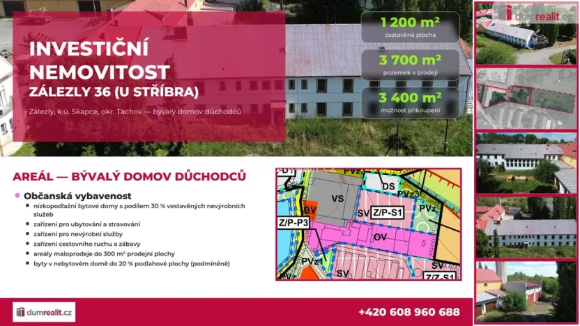 Prodej ubytování, Skapce - Zálezly, 1218 m2