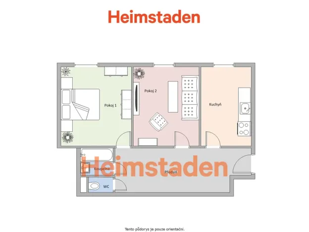 Pronájem bytu 2+1, Havířov - Město, Nerudova, 56 m2