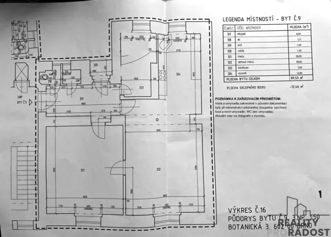 Prodej bytu 2+kk, Brno, Botanická, 101 m2