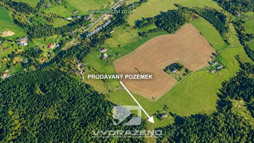 Prodej pole, Slaná - Hořensko, 3520 m2