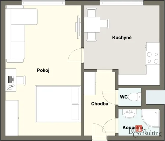 Prodej bytu 1+1, Plzeň - Bolevec, Žlutická, 39 m2