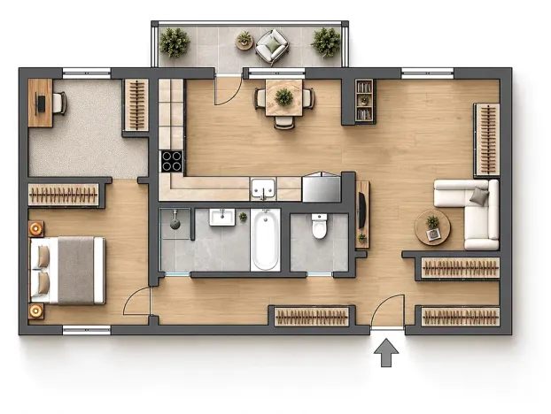Pronájem bytu 3+1, Brno, Horácké náměstí, 69 m2