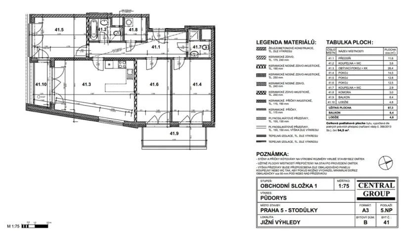 Prodej bytu 4+kk, Praha - Stodůlky, Toufarova, 95 m2