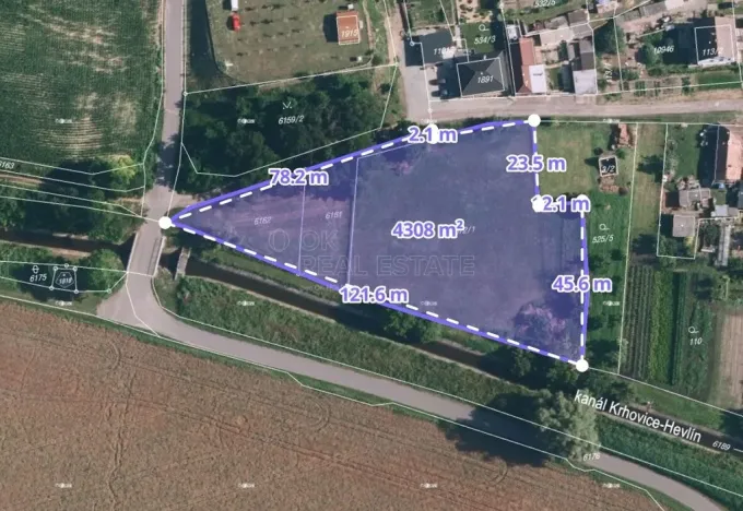 Prodej pozemku pro bydlení, Dyjákovice, 4308 m2