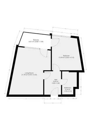 Pronájem bytu 2+kk, Praha - Hlubočepy, Dostalové, 50 m2