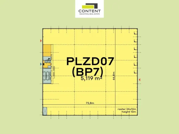 Pronájem skladu, Plzeň - Skvrňany, Podnikatelská, 5119 m2
