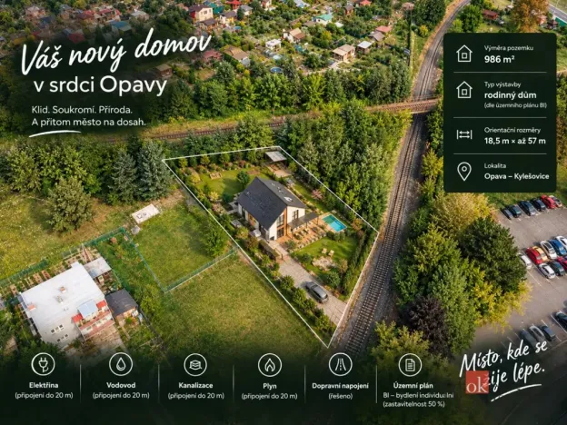 Prodej pozemku pro bydlení, Opava, U Zastávky, 986 m2