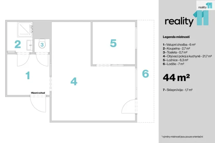 Prodej bytu 2+kk, Poděbrady - Poděbrady III, Kunštátská, 44 m2
