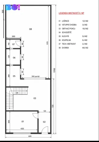 Prodej rodinného domu, Hostěrádky-Rešov, 71 m2