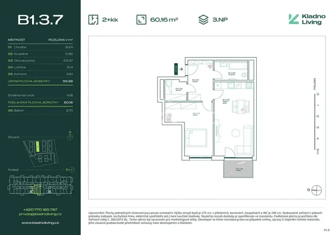 Prodej bytu 2+kk, Kladno, Pražská, 56 m2