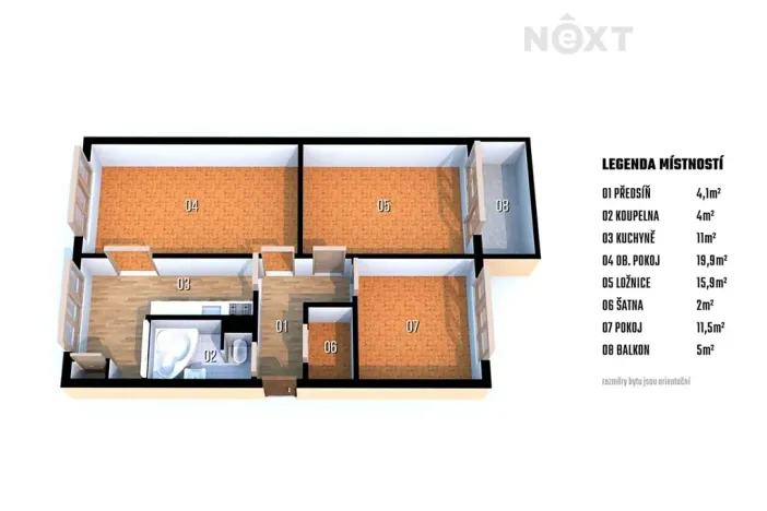 Prodej bytu 3+1, Břeclav, sídl. Dukelských hrdinů, 77 m2