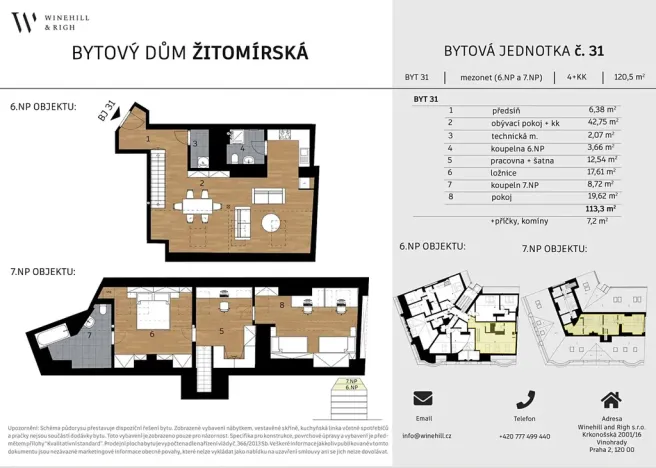 Prodej bytu 3+kk, Praha - Vršovice, Žitomírská, 120 m2