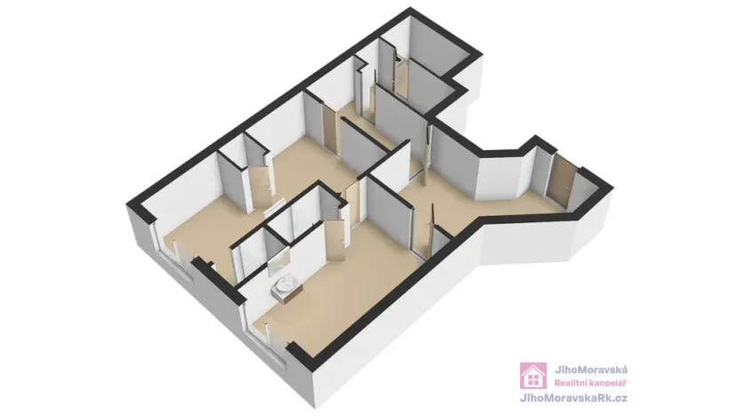 Pronájem obchodního prostoru, Hustopeče, Bratislavská, 71 m2