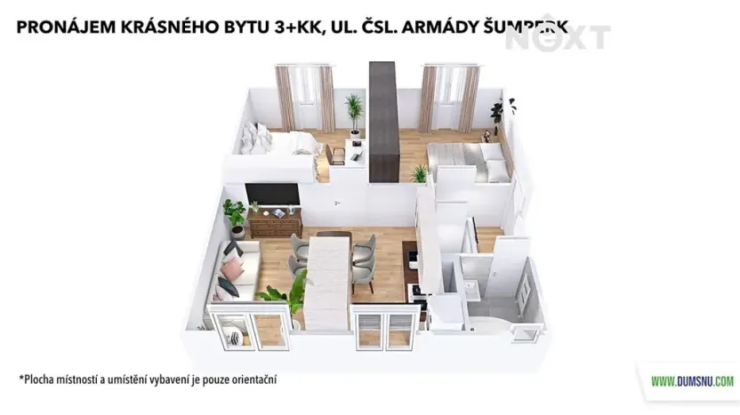 Pronájem bytu 3+kk, Šumperk, Čsl. armády, 63 m2