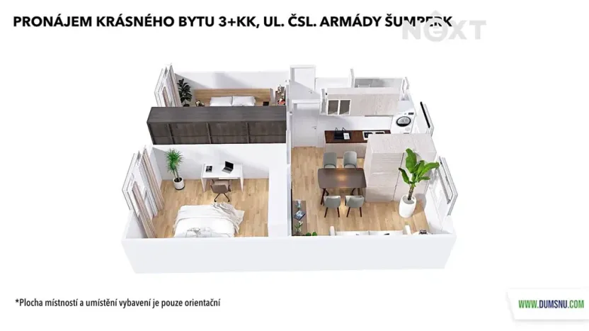 Pronájem bytu 3+kk, Šumperk, Čsl. armády, 63 m2