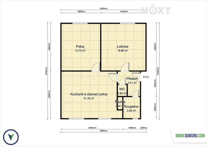 Pronájem bytu 3+kk, Šumperk, Čsl. armády, 63 m2