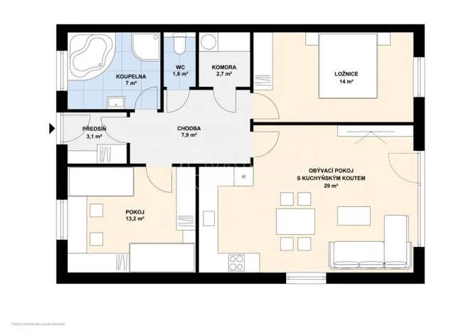 Pronájem rodinného domu, Postřižín, Na Stráni, 80 m2