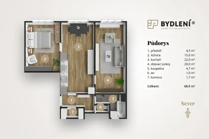 Prodej bytu 2+1, Světec, Kostomlatská, 77 m2