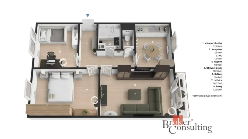 Prodej bytu 3+1, Náchod - Staré Město nad Metují, Růžová, 72 m2