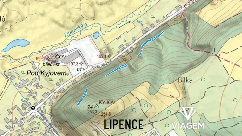Prodej zahrady, Praha - Lipence, 926 m2