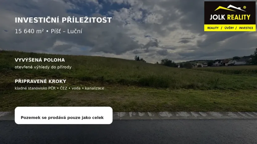 Prodej pozemku pro bydlení, Píšť, Luční, 15640 m2