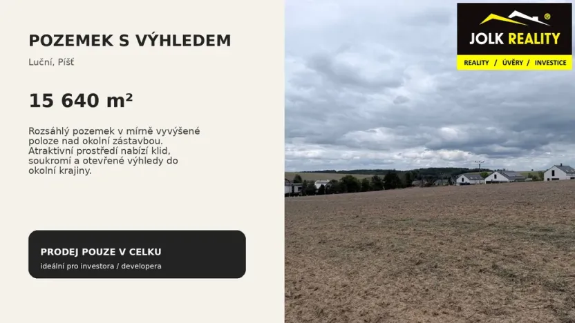 Prodej pozemku pro bydlení, Píšť, Luční, 15640 m2