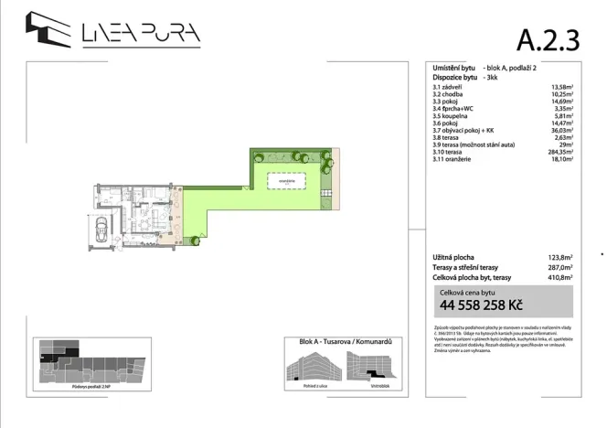 Prodej bytu 3+kk, Praha - Holešovice, Komunardů, 123 m2
