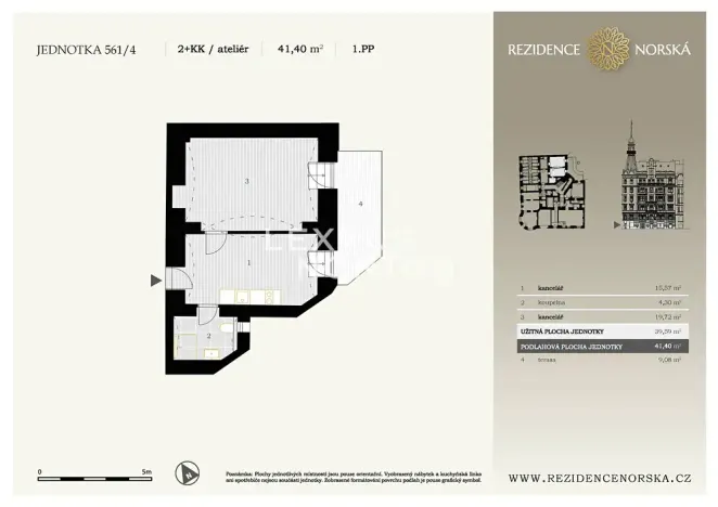Prodej kanceláře, Praha - Vršovice, Norská, 41 m2