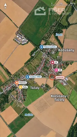Prodej pozemku pro bydlení, Kožušany-Tážaly, 800 m2
