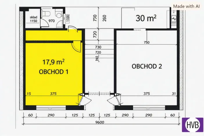Pronájem obchodního prostoru, Praha, Anglická, 18 m2