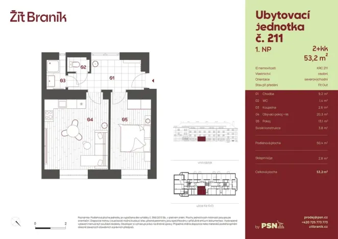 Prodej bytu 2+kk, Praha, Ke Krči, 47 m2