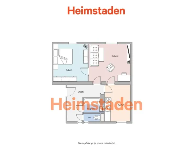Pronájem bytu 2+1, Havířov - Město, U Stromovky, 55 m2