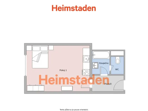 Pronájem bytu 1+kk, Havířov - Město, Jana Wericha, 26 m2
