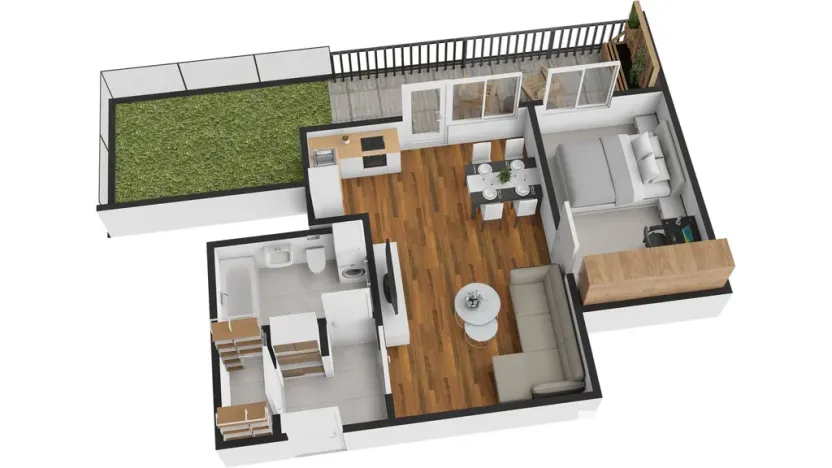 Pronájem bytu 2+kk, Praha - Smíchov, Na Císařce, 49 m2