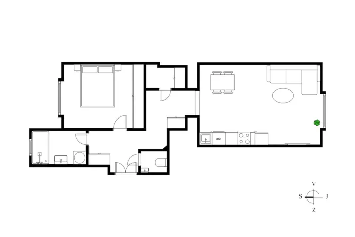 Prodej bytu 2+kk, Praha - Holešovice, Dělnická, 51 m2