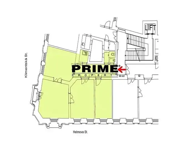 Pronájem kanceláře, Praha - Nové Město, Klimentská, 104 m2